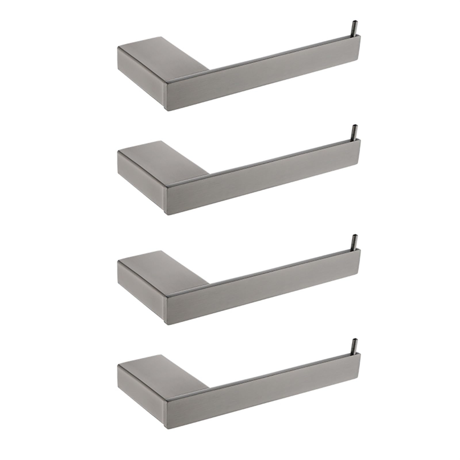 Stały uchwyt na papier toaletowy, Toilet Paper Holders SUS304 Stainless Steel Wall Mount Matter Gray (1-4 Pcs)(4 Pcs)