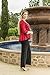 Funfash Plus Size Red Womens Top 3/4 Sleeve Flowy Tunic Dress Rhinestone Top Sweetheart Neckline, Ladies Tops and Blouses
