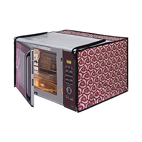 Image of DREAM KING Stylish Design & Printed Microwave Oven Cover Full Closure |waterproof & Dustproof Oven Cover Suitable for All Models - Multicolour SA57