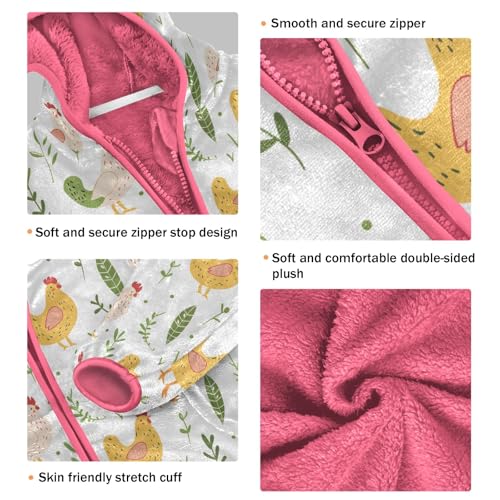 CHIFIGNO Halloween Cute Dogs Winter Coats for Toddler Girls Girls Zip Hoodie Girls Winter Jacket Thick Warm Outerwear 3T3