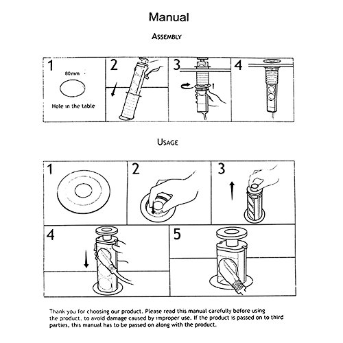 Ciabatta da tavolo a 3 prese a scomparsa con due