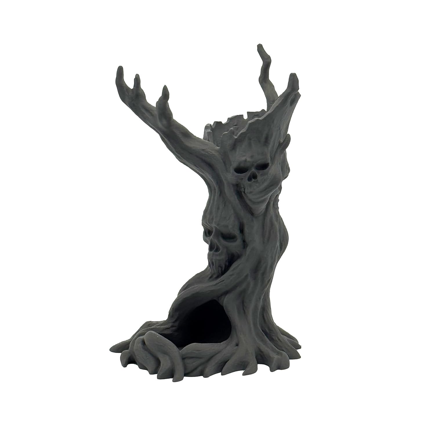 Verfluchter Baum Würfelturm XL mit Schädeln für Würfel bis 35mm | DND Cursed Tree Dice Tower Made in Germany | Tabletop RPG Pen & Paper DSA Horror Fantasy | bemalbar Deko | Geschenkidee