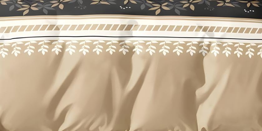 Image of 200 TC Cotton Bedsheet Set with 2 Pillow Covers | King Size Soft Breathable Wrinkle Free - Floral Printed Double Bedsheets | Bed Size 78x78x10 Inches | Pillow Covers Fit Up to 10 Inch