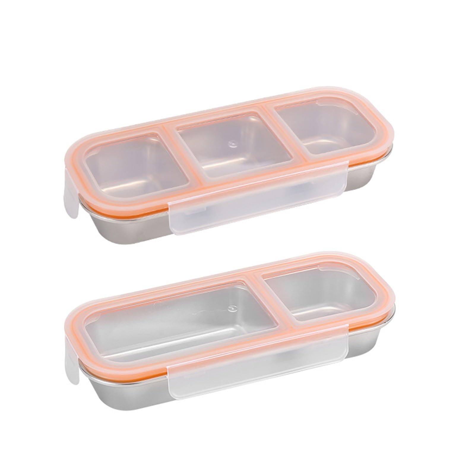 Tsophreniq Stainless Steel Meal Preparation Container Double Compartments Lunch Holder for Offices Commutes and Outdoor Activity Offices Lunch Container