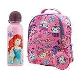 La confezione include: il cliente riceverà 1 borsa per bambini con piccola portamonete rotondo stampato dello stesso personaggio e 1 bottiglia in alluminio Disney Princess.