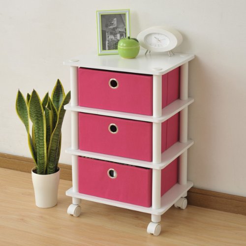 Amazon｜山善(YAMAZEN) 収納ボックス付システムラック(幅40 奥行30)3杯