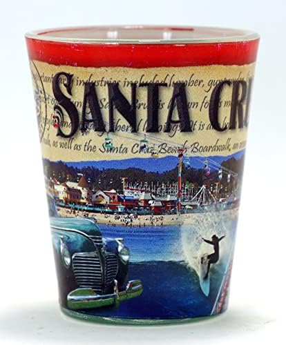 Santa Cruz California Stamp Design Shot Glass image 5