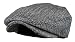 Men's Classic Herringbone Tweed Wool Blend Newsboy Ivy Hat with (Grey, SM)