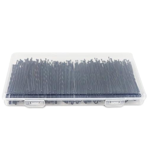Miniatura 7 de AITRAI - Juego de 200 horquillas negras, 100 horquillas negras y 100 horquillas en forma de U con caja para mujer, 2.4 pulgadas