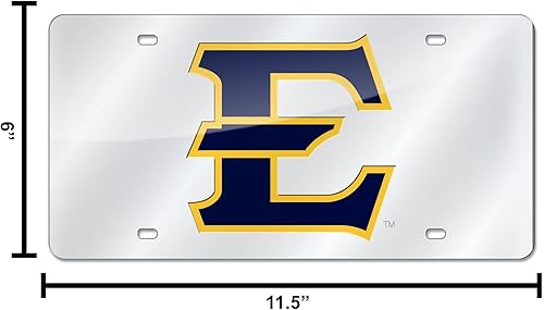 Miniatura 283 de Rico Industries Placa de matrícula de metal con incrustaciones láser de Florida Gators de la NCAA plateado,Alternativo,Negro -,Negro/Plata,Azul,azul