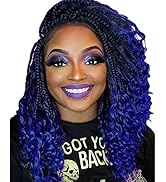 8 Packs Box Braids Crochet Hair with Curly Ends Goddess Box Braids Bohe Crochet Braids Soft Net S...