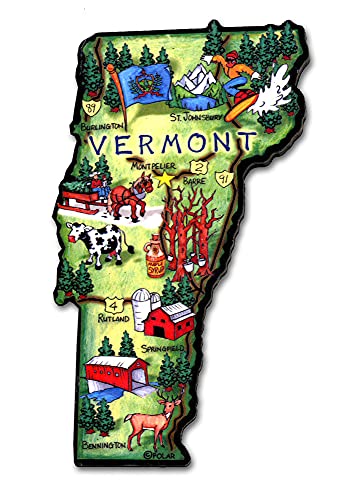 Imán decorativo Vermont Artwood State 2.6 x 4.4 pulgadas miniatura 1