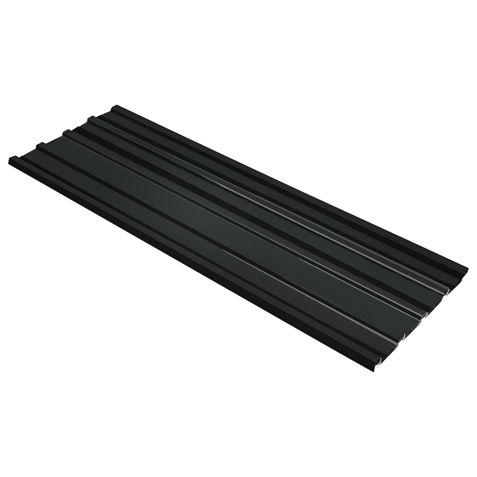 vidaXL Panel de Techo 12 pcs Antracita 129 x 45 cm Acero galvanizado, Panel Rectangular de Acero Moderno y Duradero, techos Resistentes, mejoras del hogar