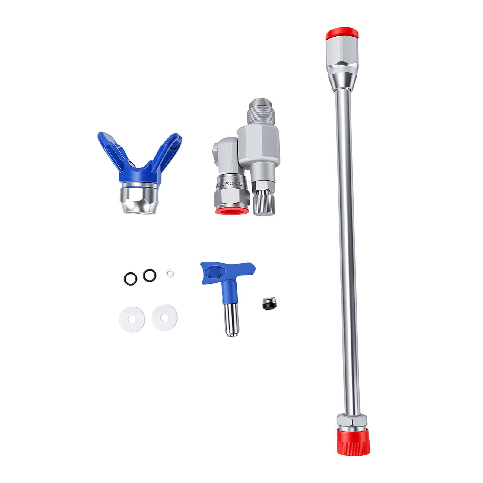 Zunate Giunto Girevole per Valvola di Arresto Airless per Spruzzatore 287030 287036 Adattatore per Valvola Antispruzzo per Pistola a Spruzzo Ad Alta Pressione, Asta di Prolunga per Ugello con
