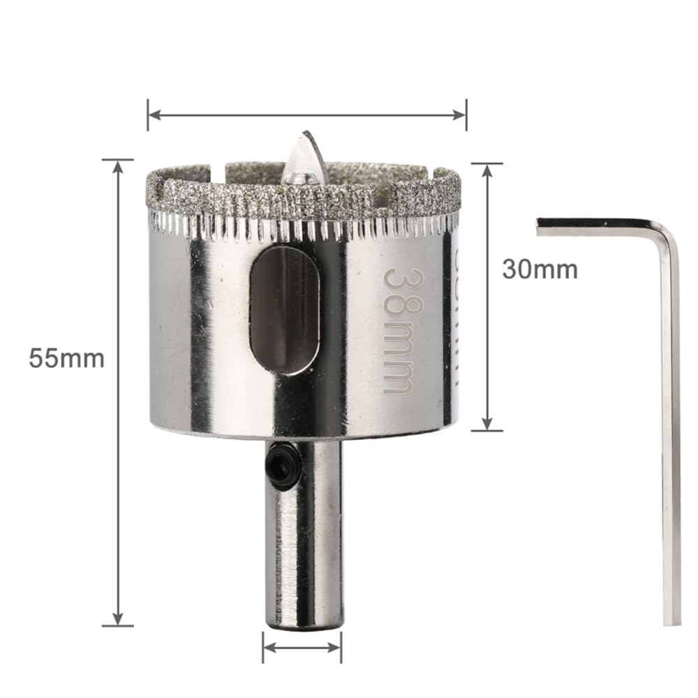 Wiertło do szkła 3-200 mm Wiertła do otworów diamentowych z rdzeniem diamentowym Przecinarka do płytek Marmur Szkło Granit Narzędzia do wiercenia mechanicznego, 200 mm (1 szt.), Okrągłe