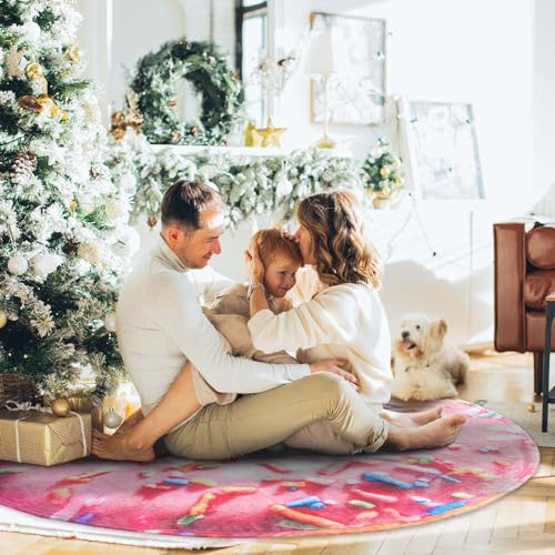 Image of Bnuitland Pink Donut Blanket, 300 GSM Double Sided Giant Realistic Funny Gift Throw for Sofa Bed, Super Soft Novelty Food Blanket for Kids /Pets and Adults