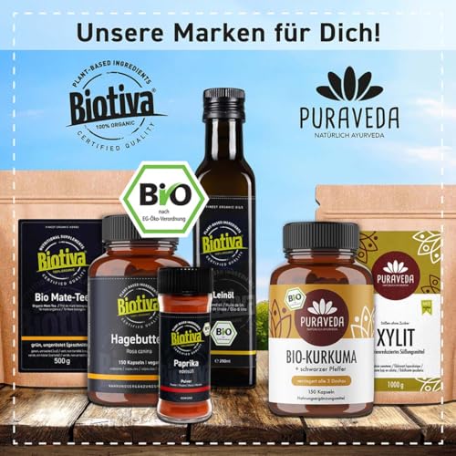 Bockshornklee-Samen ganz Bio 100g - Tee oder Gewürz - Trigonella foenum-graecum - ohne Zusätze - vegan - In Deutschland abgefüllt und kontrolliert - Biotiva