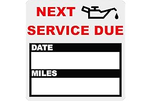 200 Count Clear Oil Change Reminder Stickers