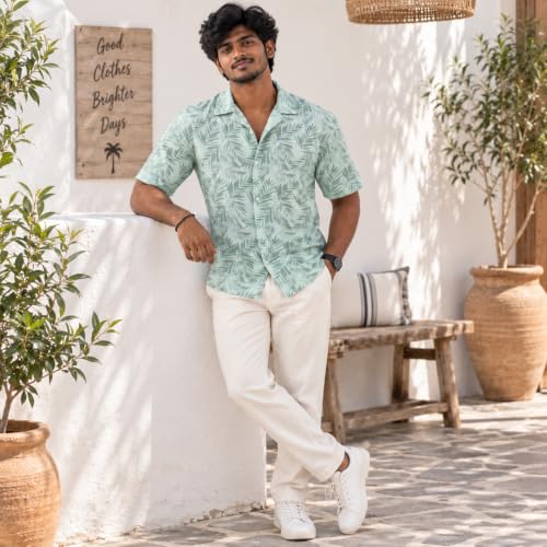 Image of BROWN CULTURE Printed Shirts for Men | Half Sleeve Shirt for Men's | Cotton Half Sleeve | Cotton Blend Shirts for Men | Casual Printed Shirt | Stylish Everyday Wear