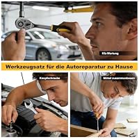 CRESOLVIA 209-teiliger Werkzeugsatz – Steckschlüssel-Set für Autoreparatur, allgemeiner Werkzeugkasten für Haushalt, Basis-Handwerkzeugsatz, ideal für Hausbesitzer, Heimwerker & Handwerker – Ansicht 5