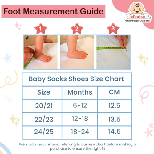 Image of Infantso Lightweight Anti-Skid Sock Shoes for Babies, Kids & Toddlers - Soft Sole Breathable Cotton Sneakers with Anti-Collision Toe, Perfect for Infants' First Walking Steps, Comfortable & Safe Fit