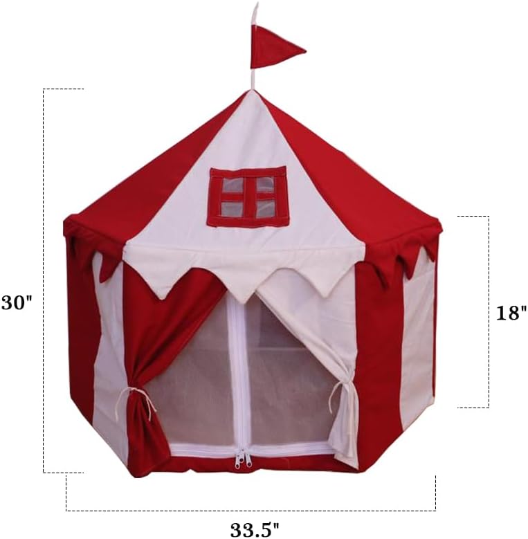 Cat Princess Tent House - Pet Dog Teepee Portable Tent, Large Cave Bed for Cats and Small Dogs Indoor Outdoor (Pink)