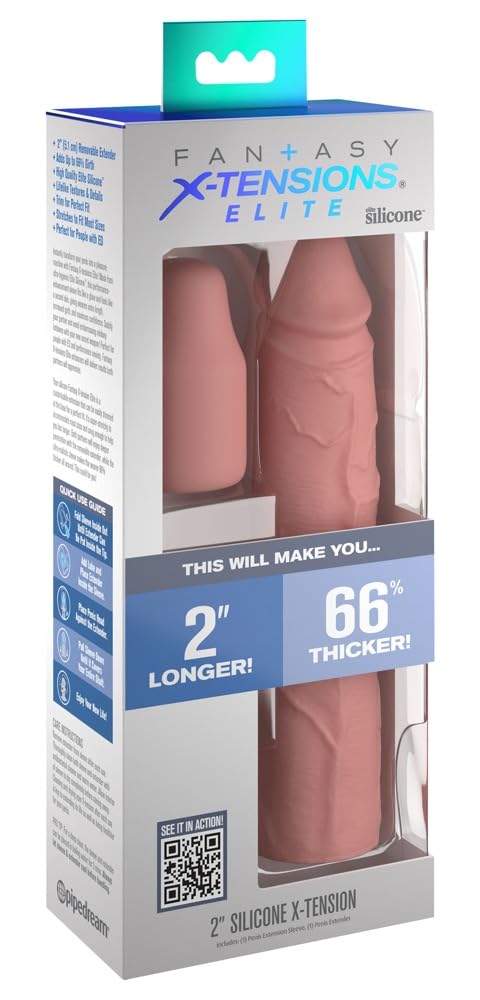 Pipedream Fantasy X-tensions Elite 2" Silicone X-tension, Light, 51 mm