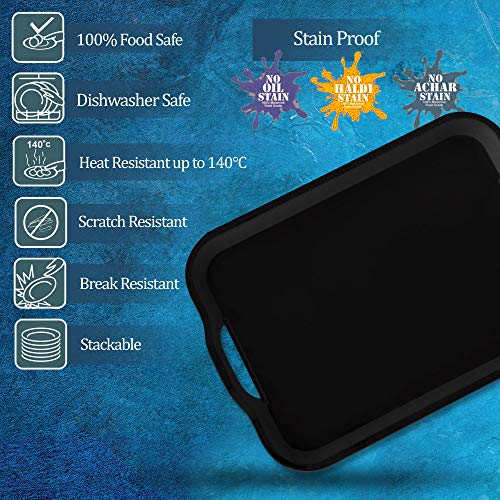 Image of Milton Orient Large Melamine Tray, Black (20.5 inch X 14.9 inch)