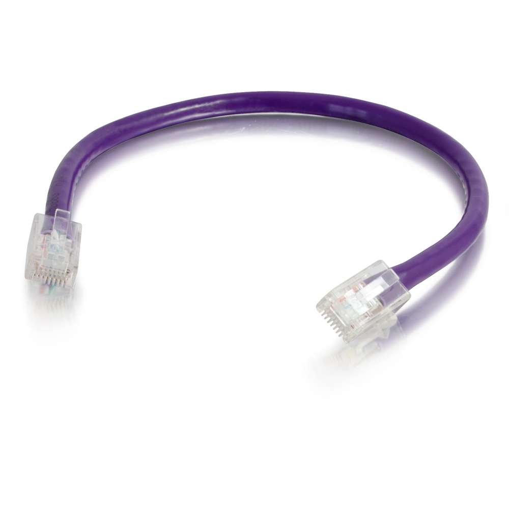 C2G 00948 Cat5e Cable - Non-Booted Unshielded Ethernet Network Patch Cable, Purple (6 Inches)