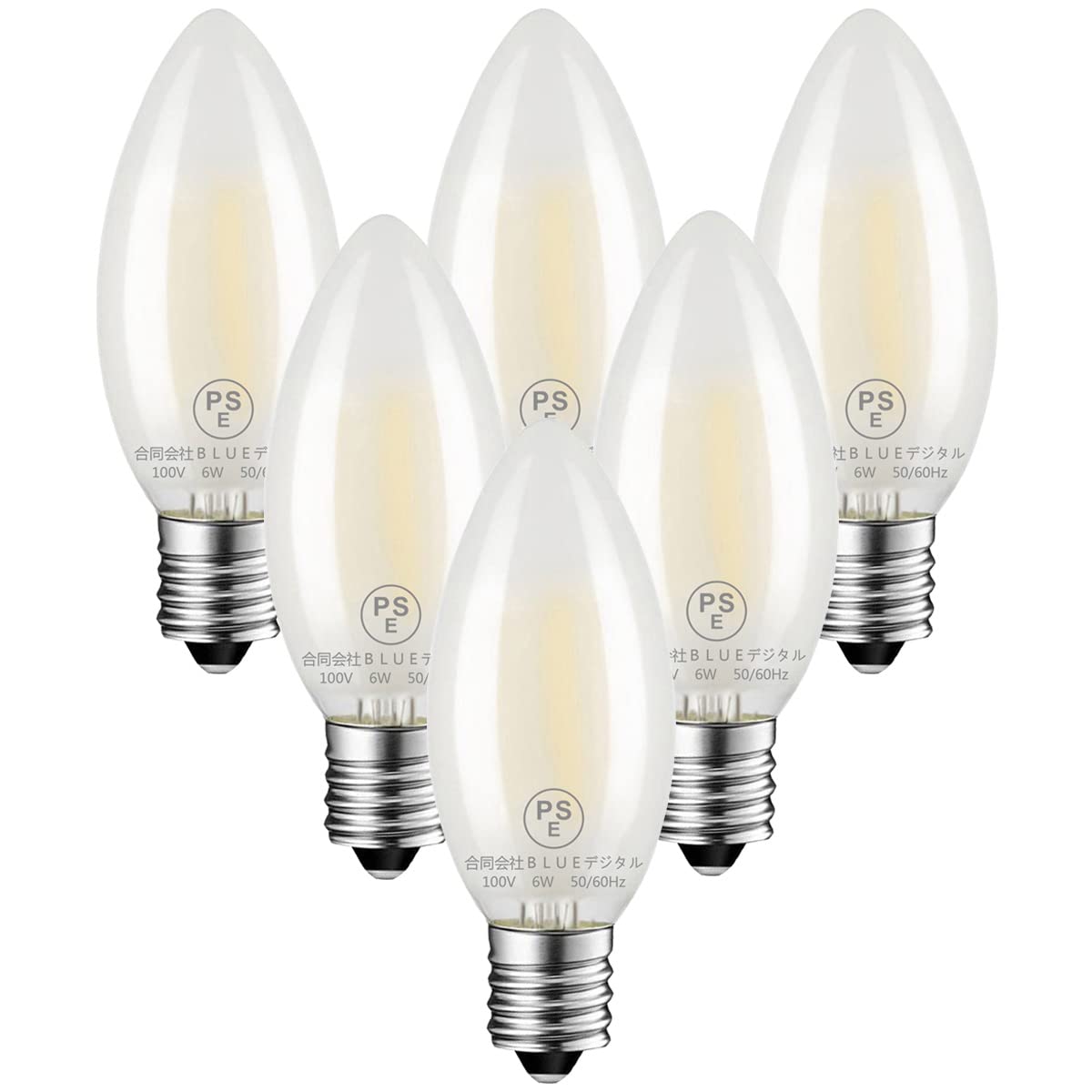 Amazon | ZYYRSS シャンデリア電球 LED エジソン電球 ローソク型 60W