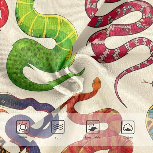 Joisal Vintage Snakes Beige Girl Panties Cute Toddlers Underwear Floral Cotton Fun Undies Kids Briefs 2t3