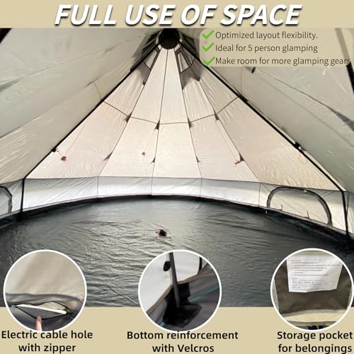 DANCHEL OUTDOOR Carpa Bell Tent Yurt portátil impermeable 4 personas miniatura 2