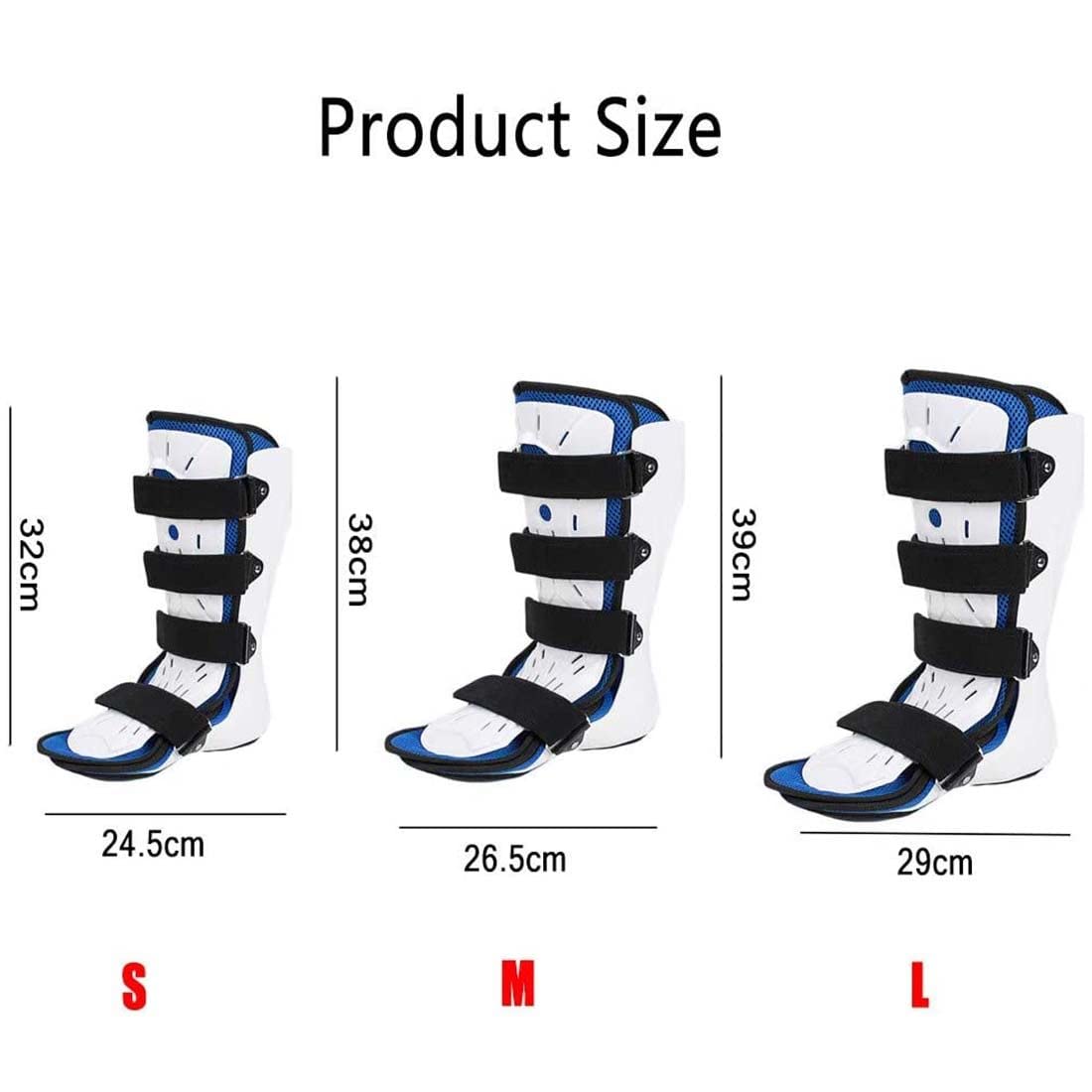 Ortesis de tobillo y pie, férula nocturna para fascitis plantar, férula para tendinitis de Aquiles, ajustable, estiramiento de tendones, alivio del dolor y rehabilitación ortopédica, leftfoot-M