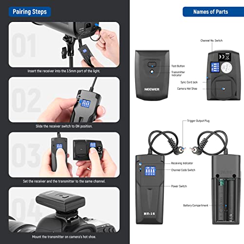 Neewer 600W Photography Studio Strobe Flash Kit: 2Xupgraded S101-300W 5600K Monolight Gn58 With Bowens Mount, 2Xsoftbox, 1Xrt-16 Trigger, 2Xumbrella, 1Xreflector For Portrait Product Photo #TOP4