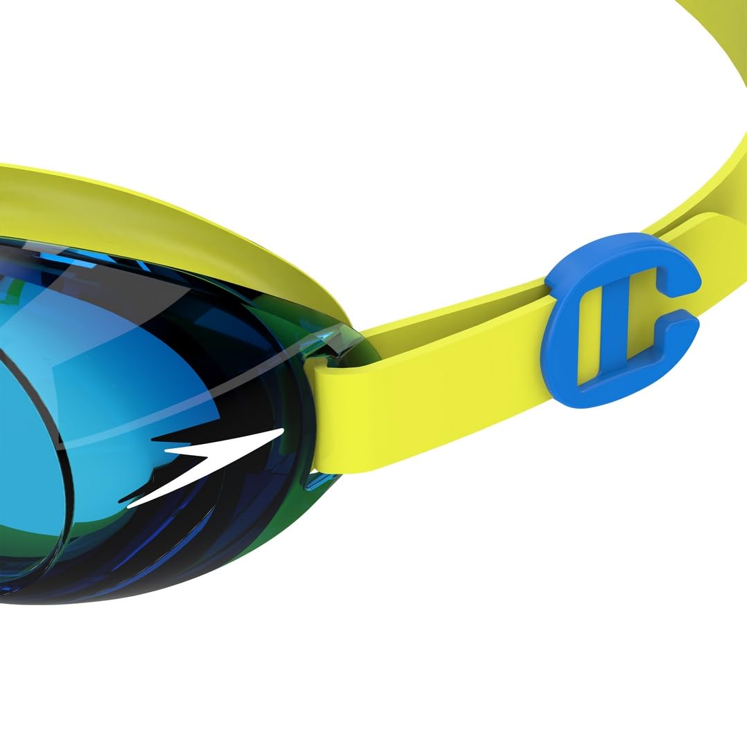 Speedo Jet 2.0 Occhialini per Unisex Bambini, Azure Blue/Parrot, One Size