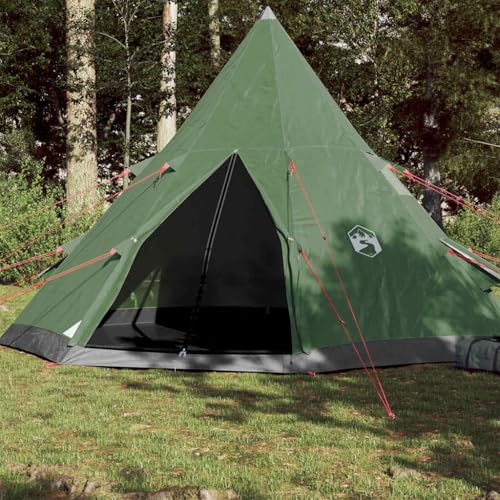 Tienda de Campaña Tipi 4 Personas, Material Poliéster 185T Impermeable, Diseño con Ventilación y...