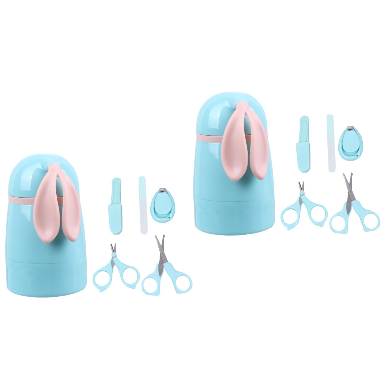 Abaodam 10stücke Teiliges Nagelpflegeset Mit Abgerundeten Scheren Und Feilen Sichere Nageltrimmer Für Neugeborene Und Kleinkinder Blau