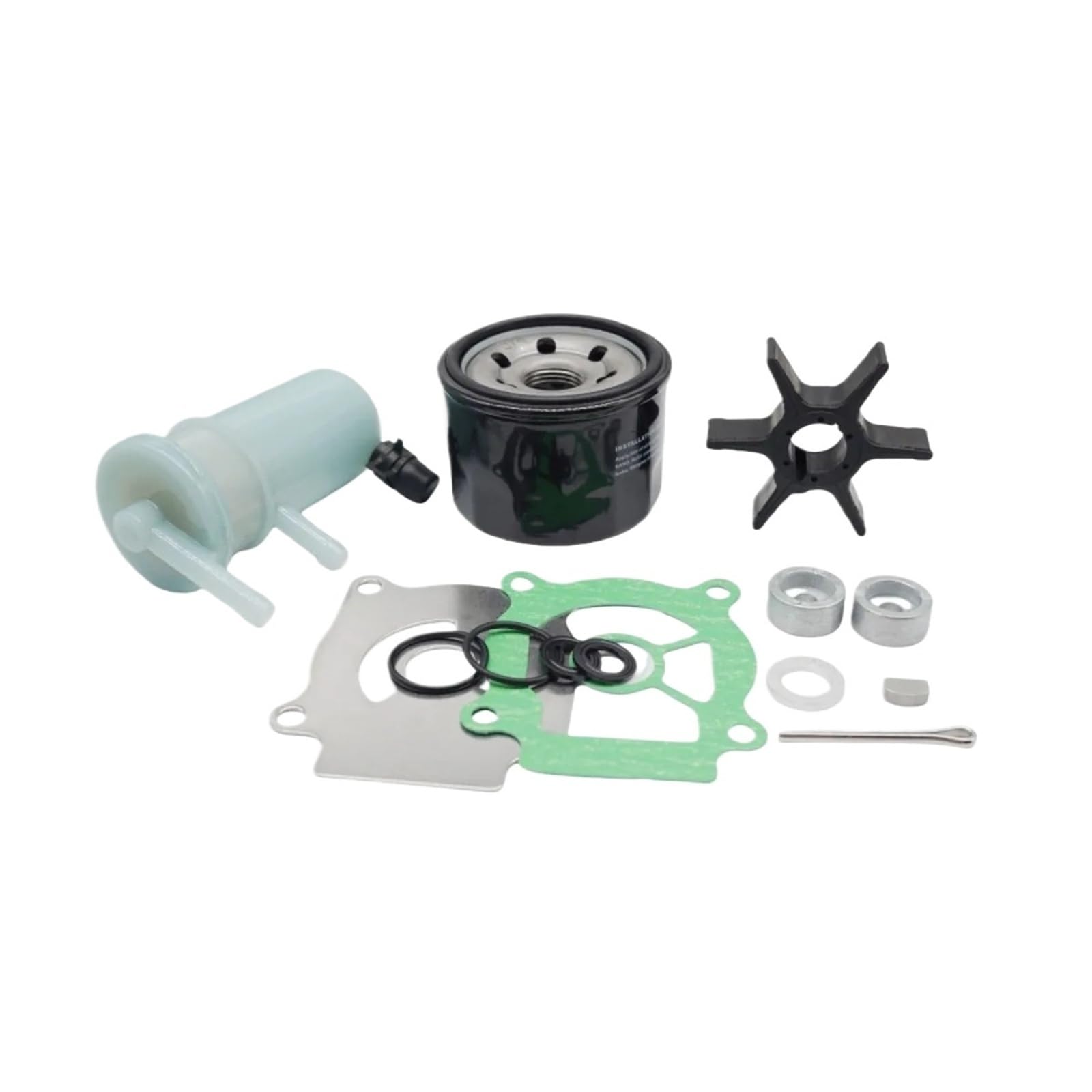 Fit Suzuki 40 50 HP DF40A DF50A DF60A 2010+ Kit di Manutenzione Riparazione Pompa Acqua fuoribordo con anodo di Zinco Guarnizione di Scarico Filtro Olio