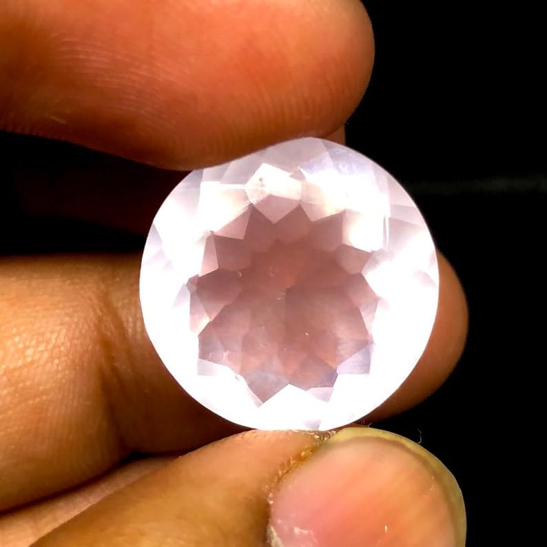Quartz rose véritable 16mm pour fabriquer un collier cadeau unique