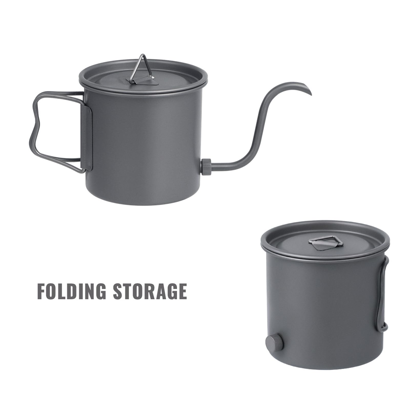 Platzsparendes Set aus Metall, 5-teilig, unverzichtbar für den Außenbereich, schnelles Aufheizen, Campingausrüstung für Naturliebhaber, Waren aus massivem Metall