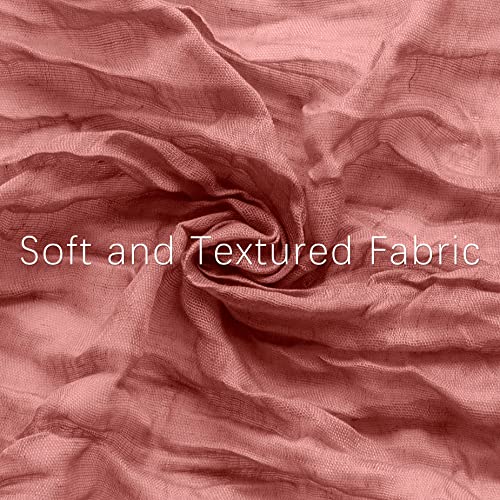 6 Pack Cheesecloth Napkins With Wrinkle 20×20 Inches Dusty Rose Gauze Table Napkins For Mother's Day Dinner Wedding Birthday Party Home Decor, Dusty Pink #TOP1