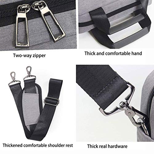 Gray Business Briefcase,Oxford Cloth Waterproof Shoulder Bag,Casual Simple Large Capacity Messenger Bag Business Bag for Hiking, Business4