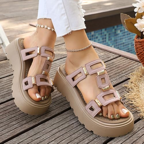 Sandales à plateforme au design moderne, chaussures légères de loisirs - 2
