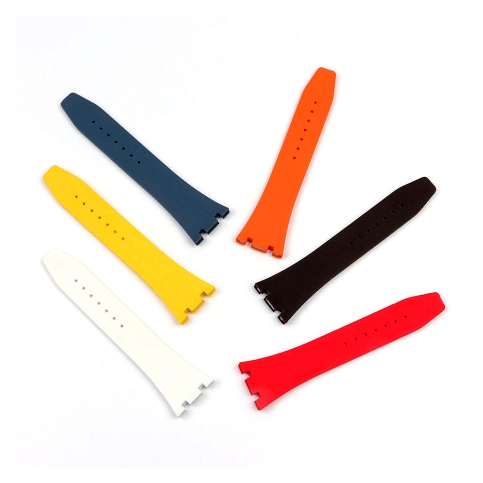 26 mm weiches Uhrenarmband aus Silikonkautschuk, schwarz, weiß, grün, gelb, orange, grau, blau, rot, kompatibel mit AP ROYAL Oak Uhrenarmband