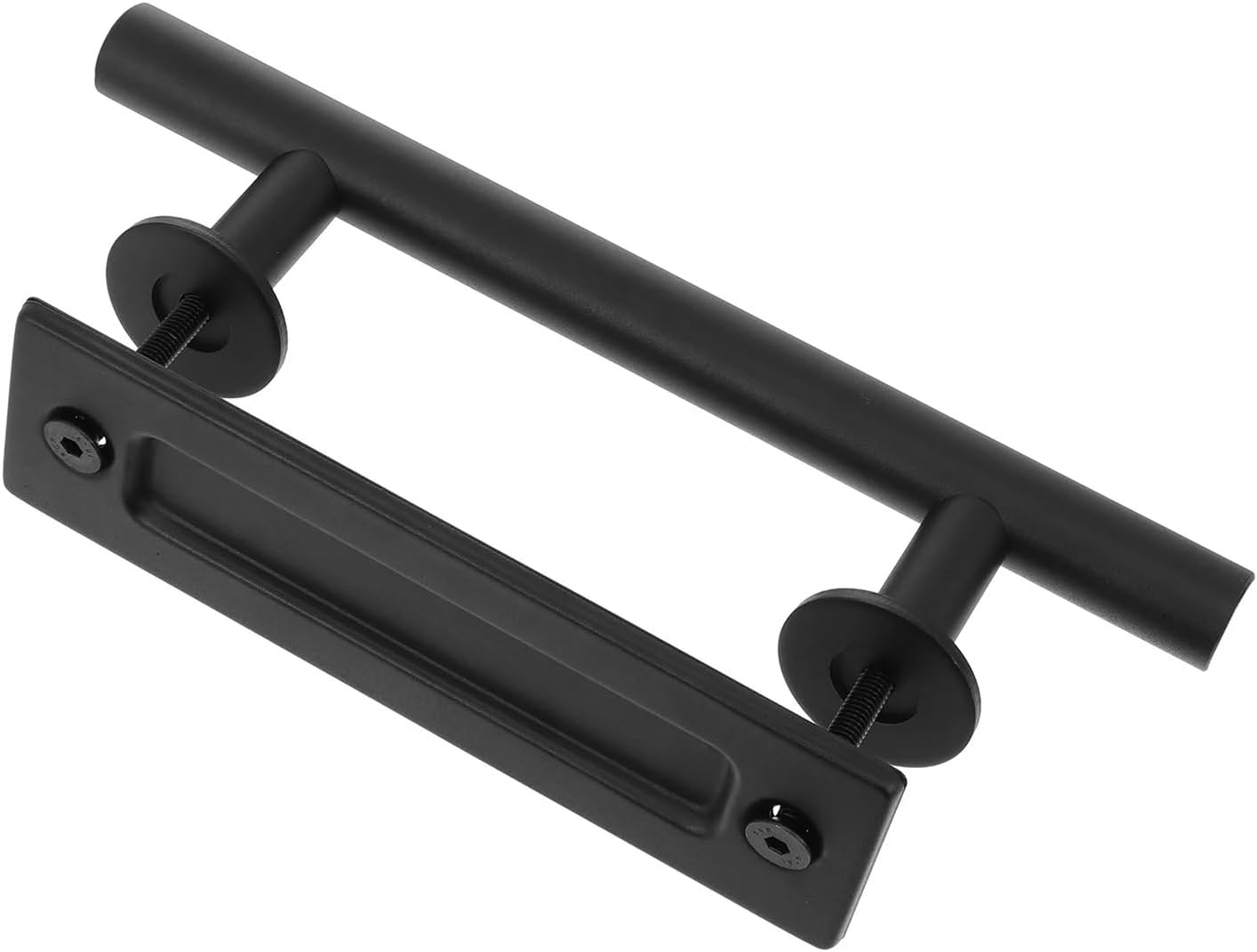 Barn Door Handles Barn Door Handle 1 Set Pull Carbon Steel Sliding for Garage Warehouse Cabinet Cupboard