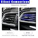 Kewucn 20 PCS Car Air Conditioner Vent Decorative Strip, Waterproof Bendable Auto Air Vent Decoration, Universal Vehicle Interior Accessories Suitable for Straight Air Vents (Shiny Blue)