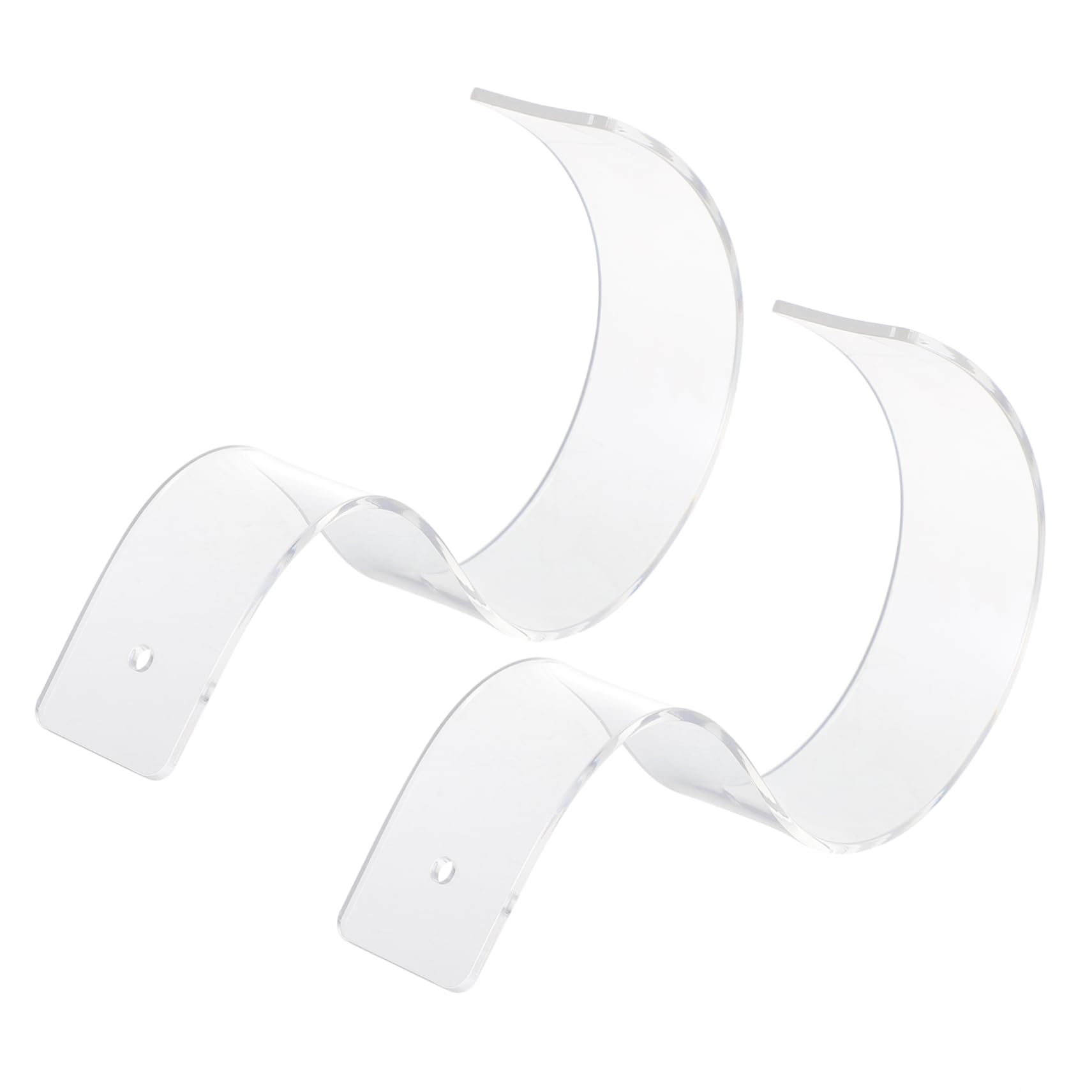 Ciieeo 1set Acrylic Belt Display Stand Transparent Belt Rack Holder for Closet Organization for Shops and Stores 2pcs