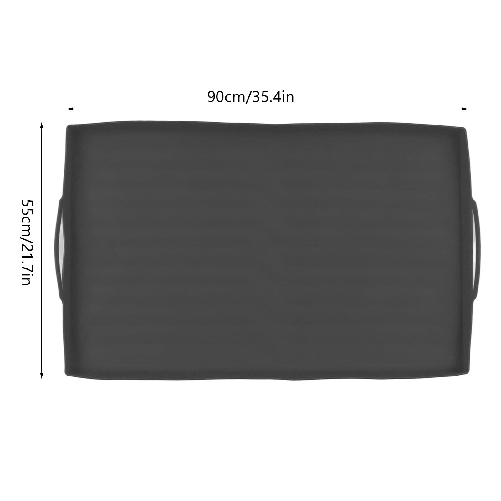 Tapis de protection de four en silicone, haute température, antidérapant, antiadhésif, durable pour la cuisson (poignée grise de 36 pouces)
