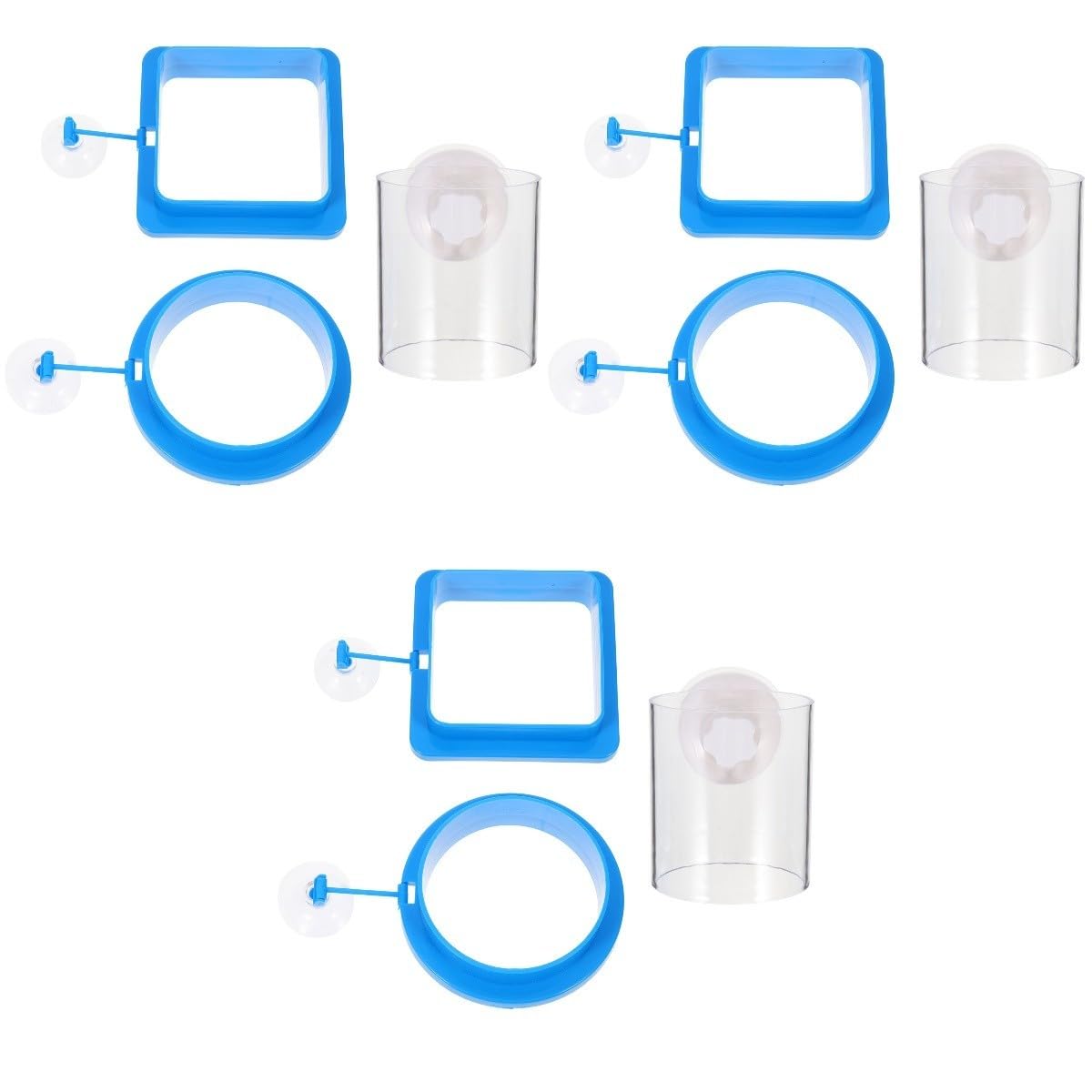 BESPORTBLE 9stücke Teiliges Fischfütterungsringe Floating Feeding Circles Für Aquarien Mit Starken Saugnäpfen Installieren Geeignet Für Verschiedene Fischgrößen Und Arten