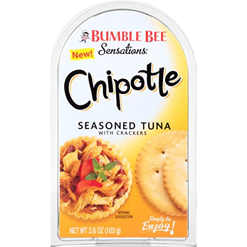 Bumble Bee Sensation Seasoned Tuna with Crackers, Chipotle, 3.6 Ounce (Pack of 12)